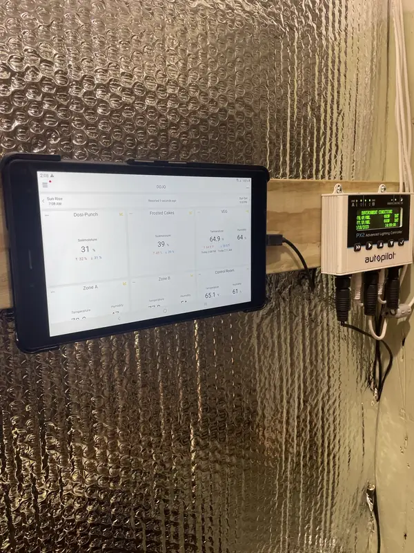 Wall tablet running the Kija dashboard